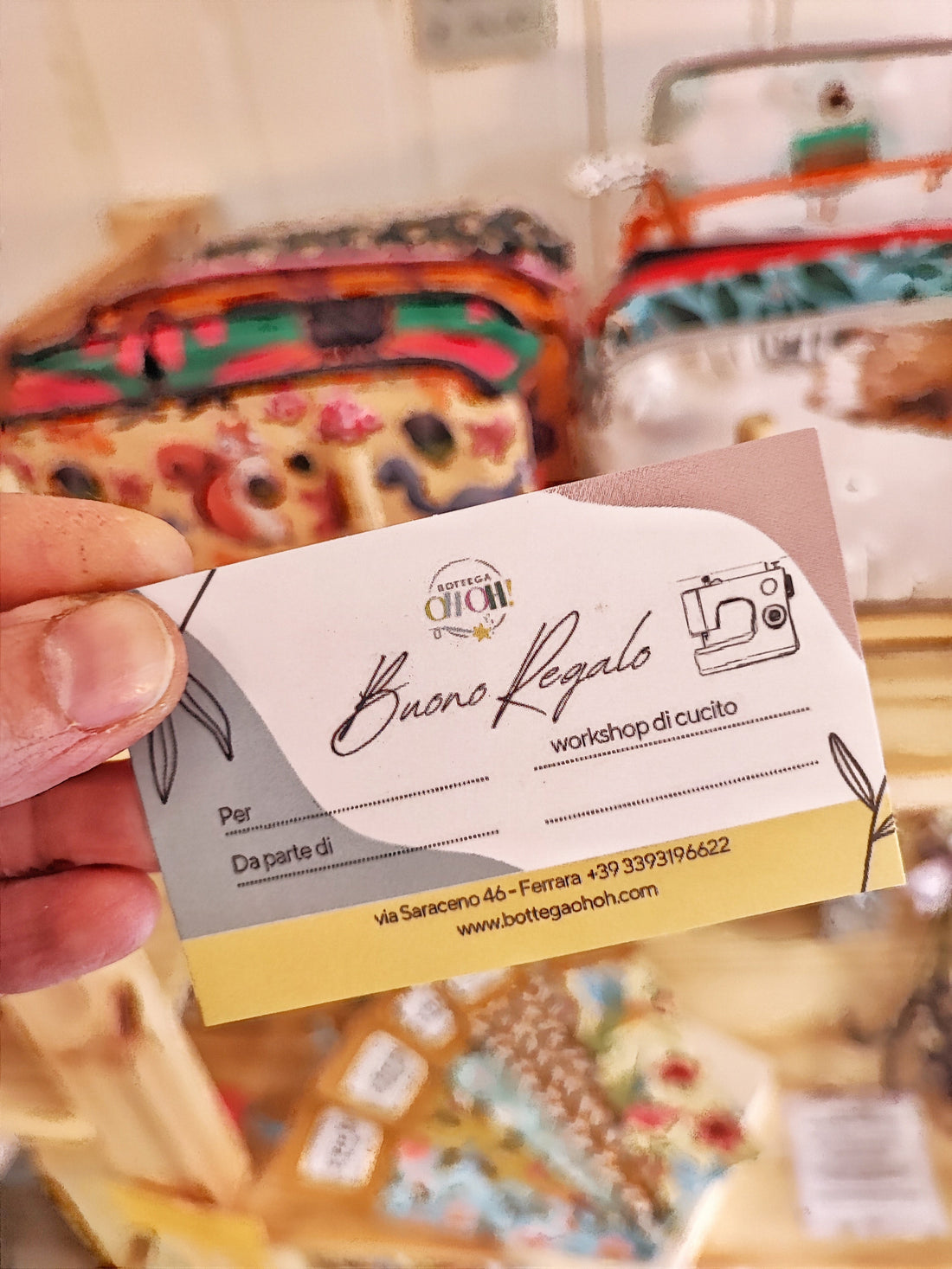 🎁 Regala Creatività: il Buono Regalo per il Workshop di Cucito Creativo di Bottega OH-OH!