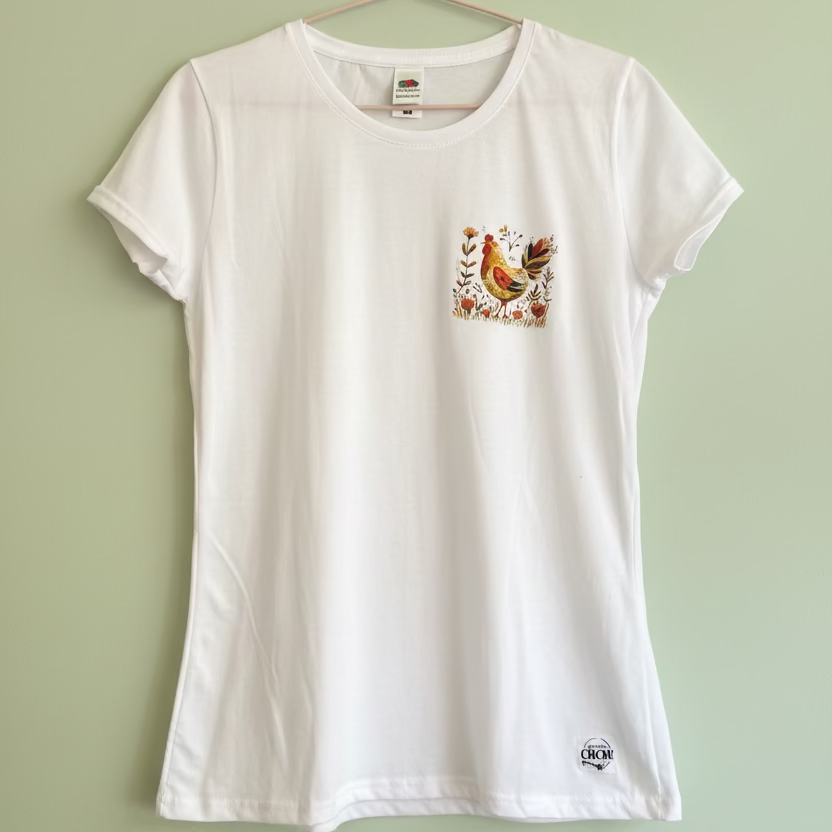 T-SHIRT Donna | Gallina con Fiori