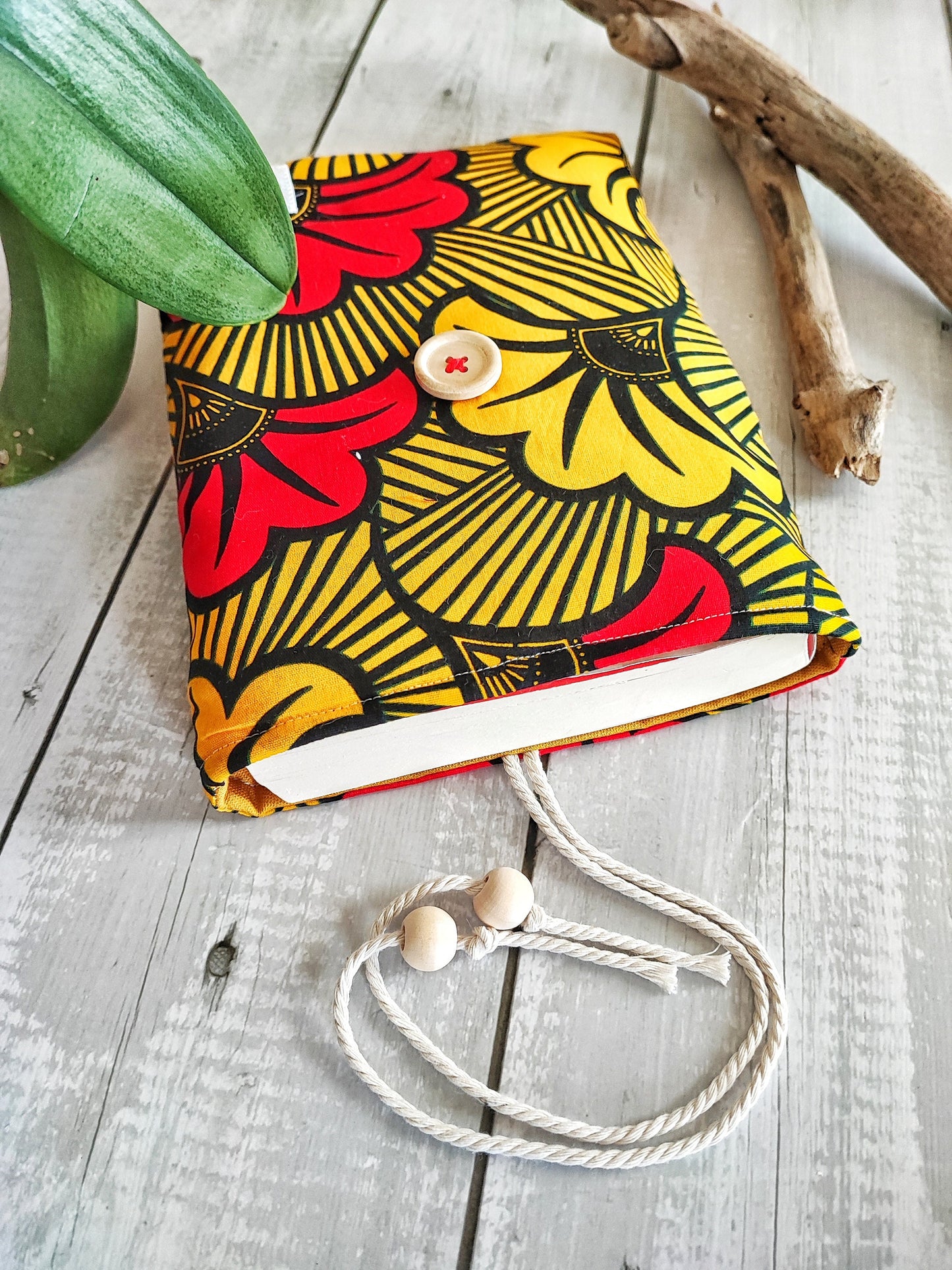 CUSTODIA LIBRO 20X25 cm | Fiori rossi e gialli