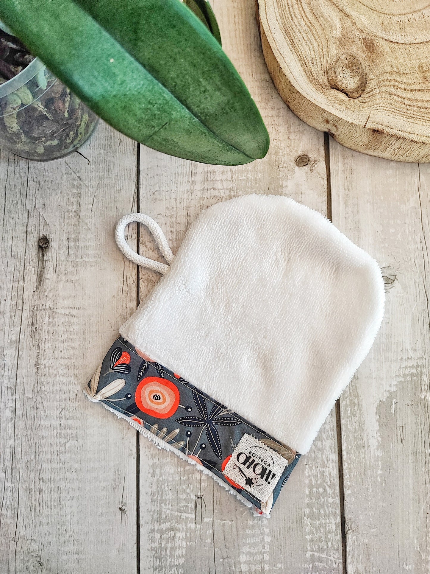 GUANTO DOCCIA IN SPUGNA DI COTONE