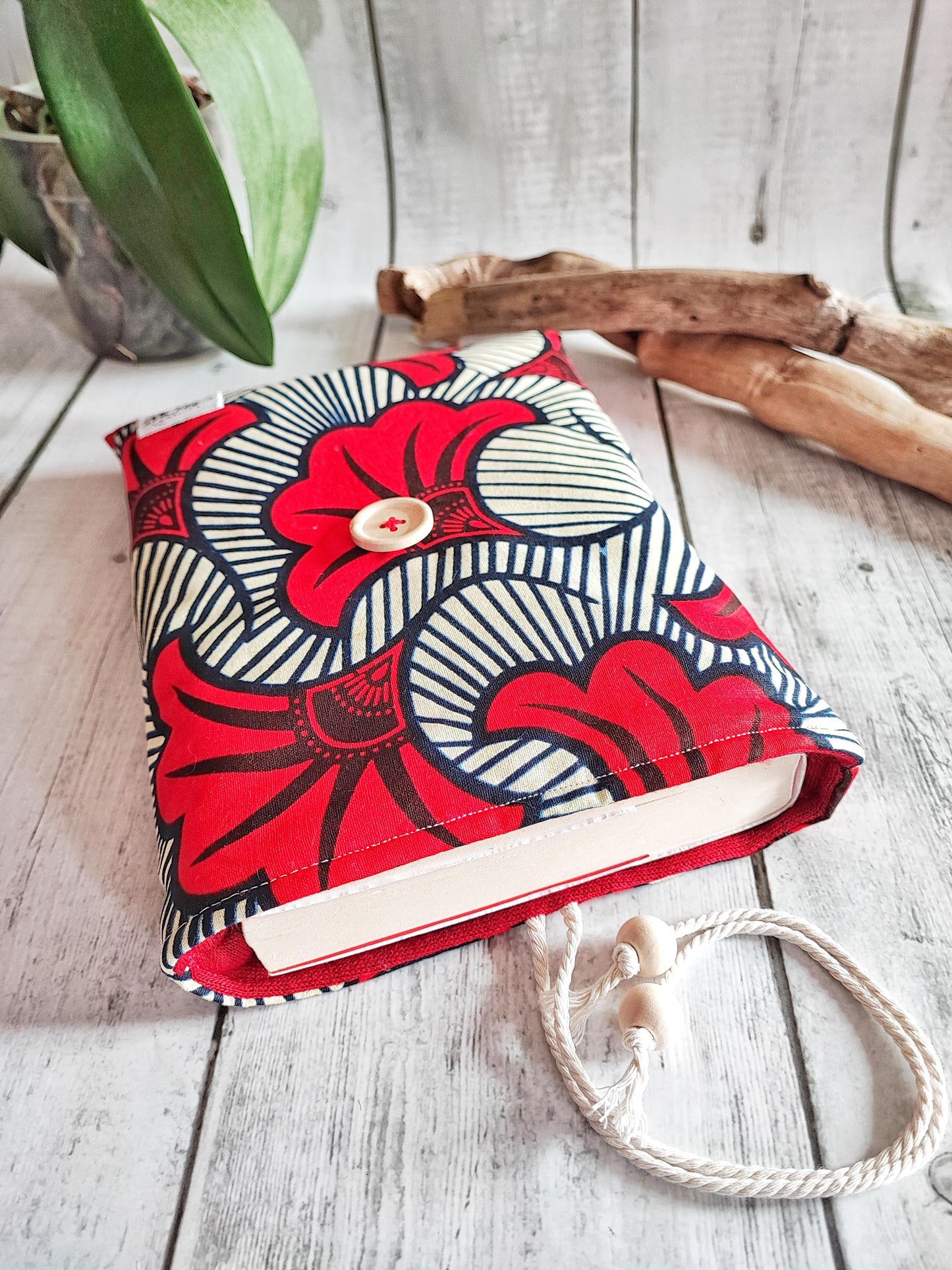 CUSTODIA LIBRO 20X25 cm | Fantasia Africana con fiori