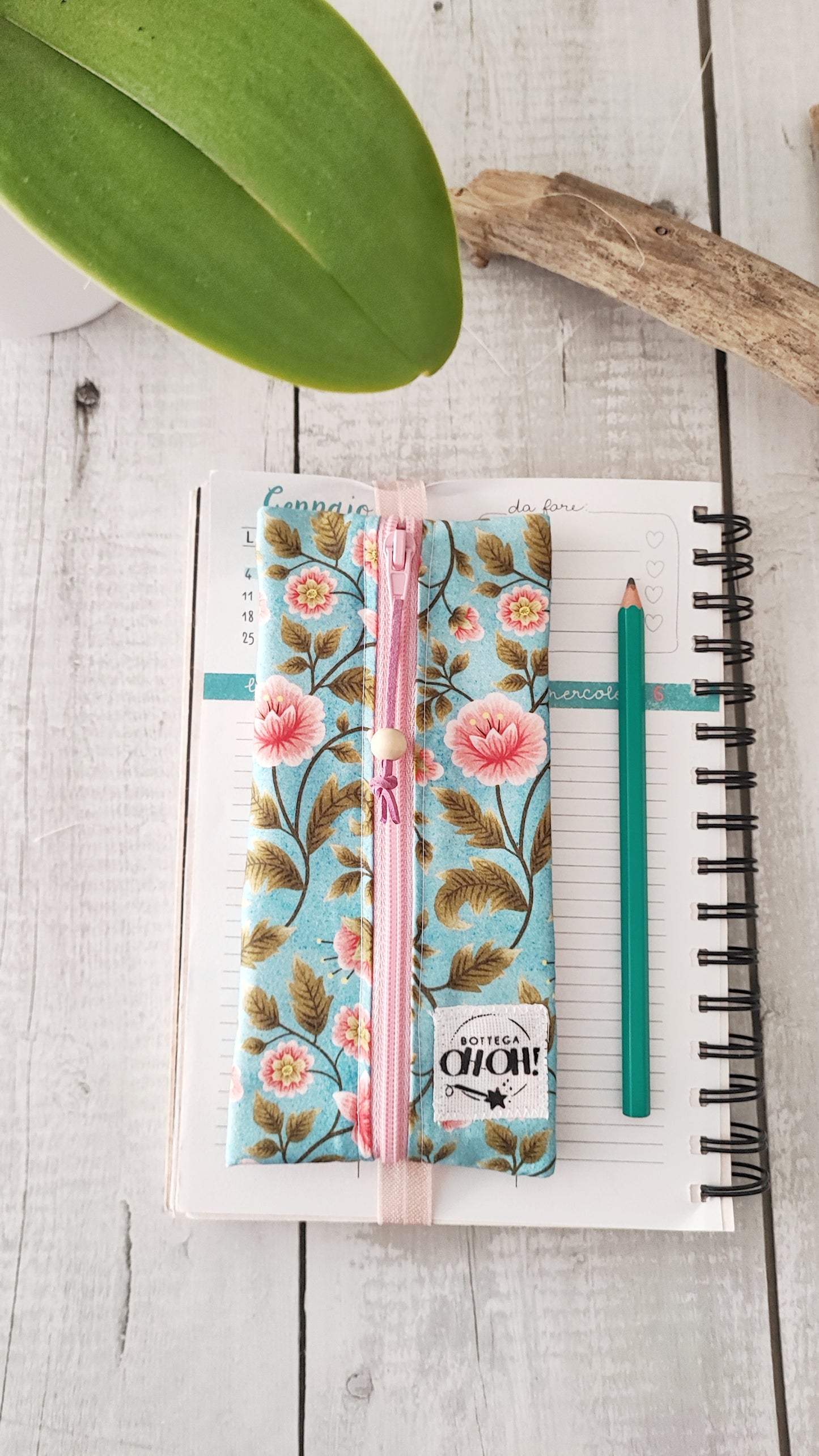 ASTUCCIO CON AGENDA CON ELASTICO | Stile floreale