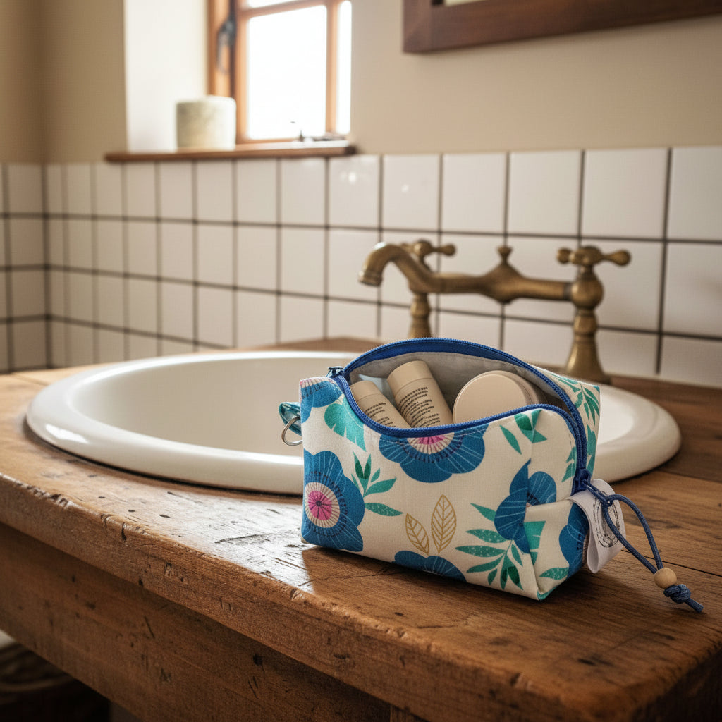 BEAUTY CASE | Fiori blu