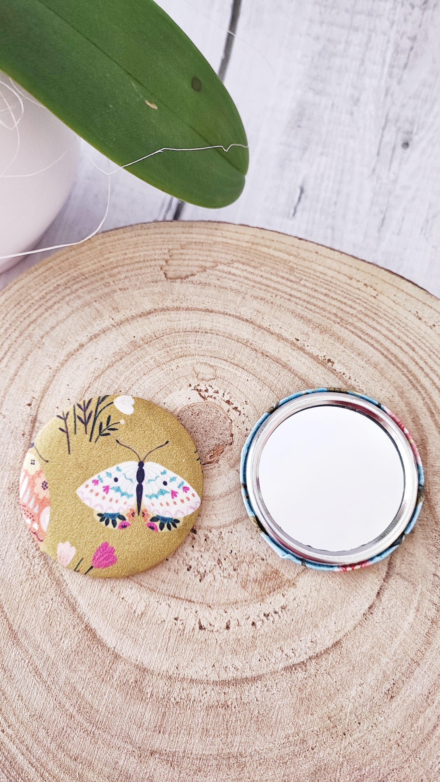 SPECCHIETTO TASCABILE | con tessuto