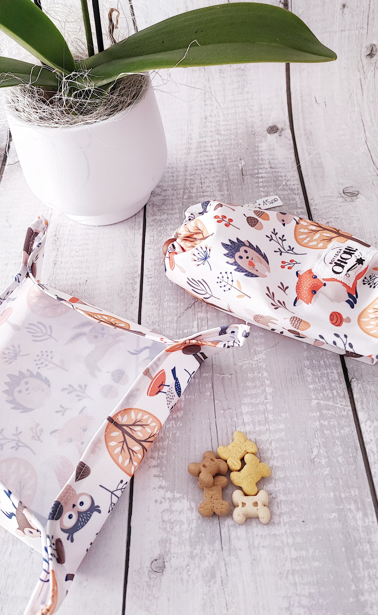 BORSA PER DOLCETTI + CIOTOLA TASCABILE PER CANI