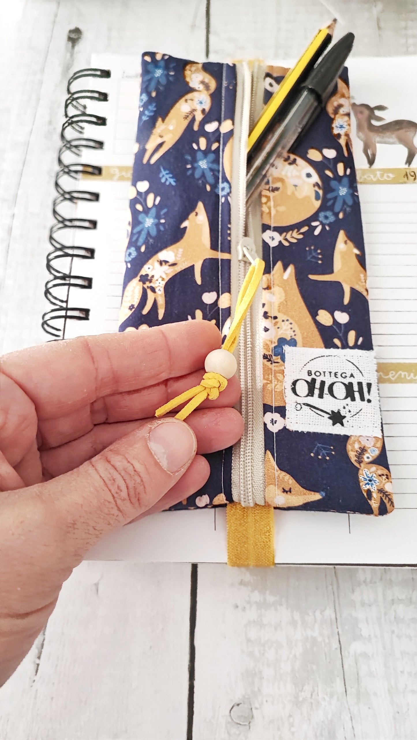 ASTUCCIO AGENDA CON ELASTICO | Volpe nella notte