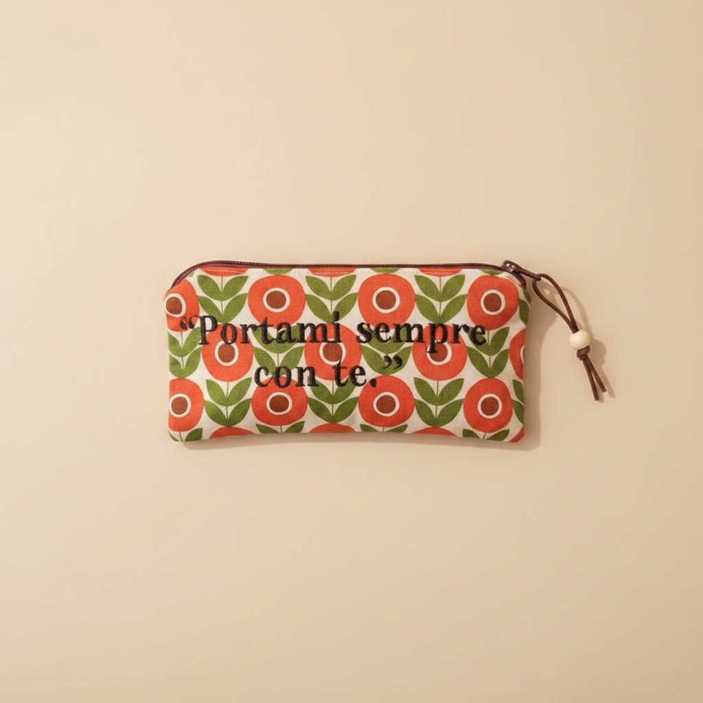 ASTUCCIO POCKET CASE con frase ricamata | "Portami sempre con te"