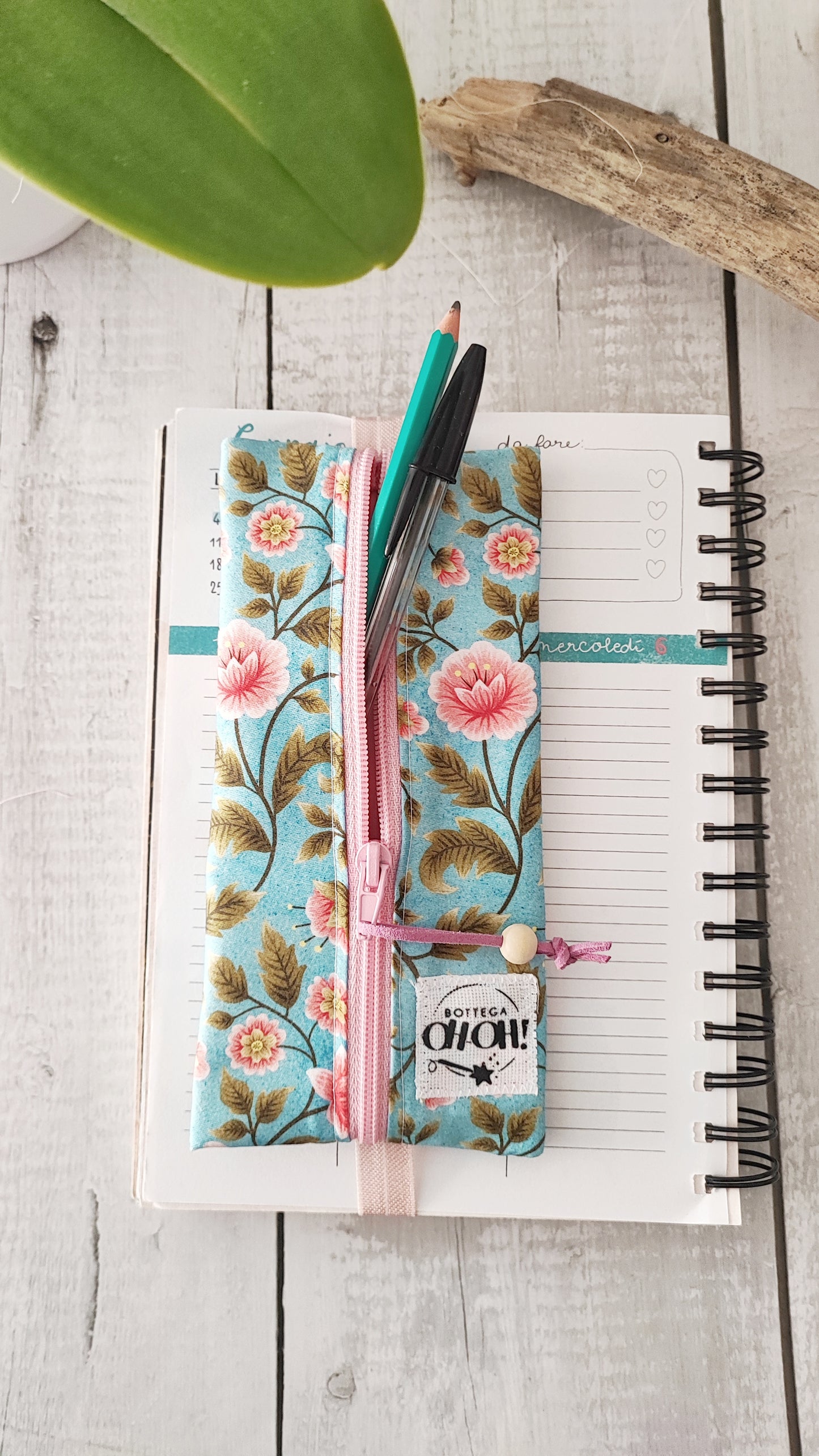 ASTUCCIO CON AGENDA CON ELASTICO | Stile floreale