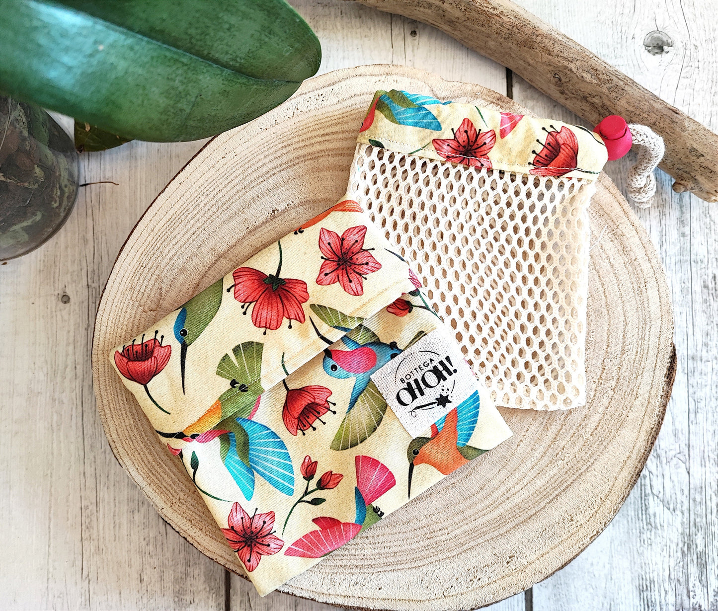 SET SACCHETTO E POCHETTE PER SAPONE E SHAMPOO SOLIDI | Colibrì