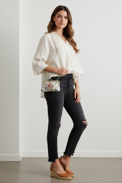 POCHETTE CON TRACOLLA | FANTASIA FIORI