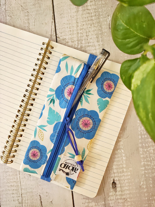 ASTUCCIO AGENDA CON ELASTICO | Blue flowers