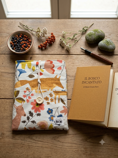 CUSTODIA LIBRO 20 X 25 cm | Animali del bosco