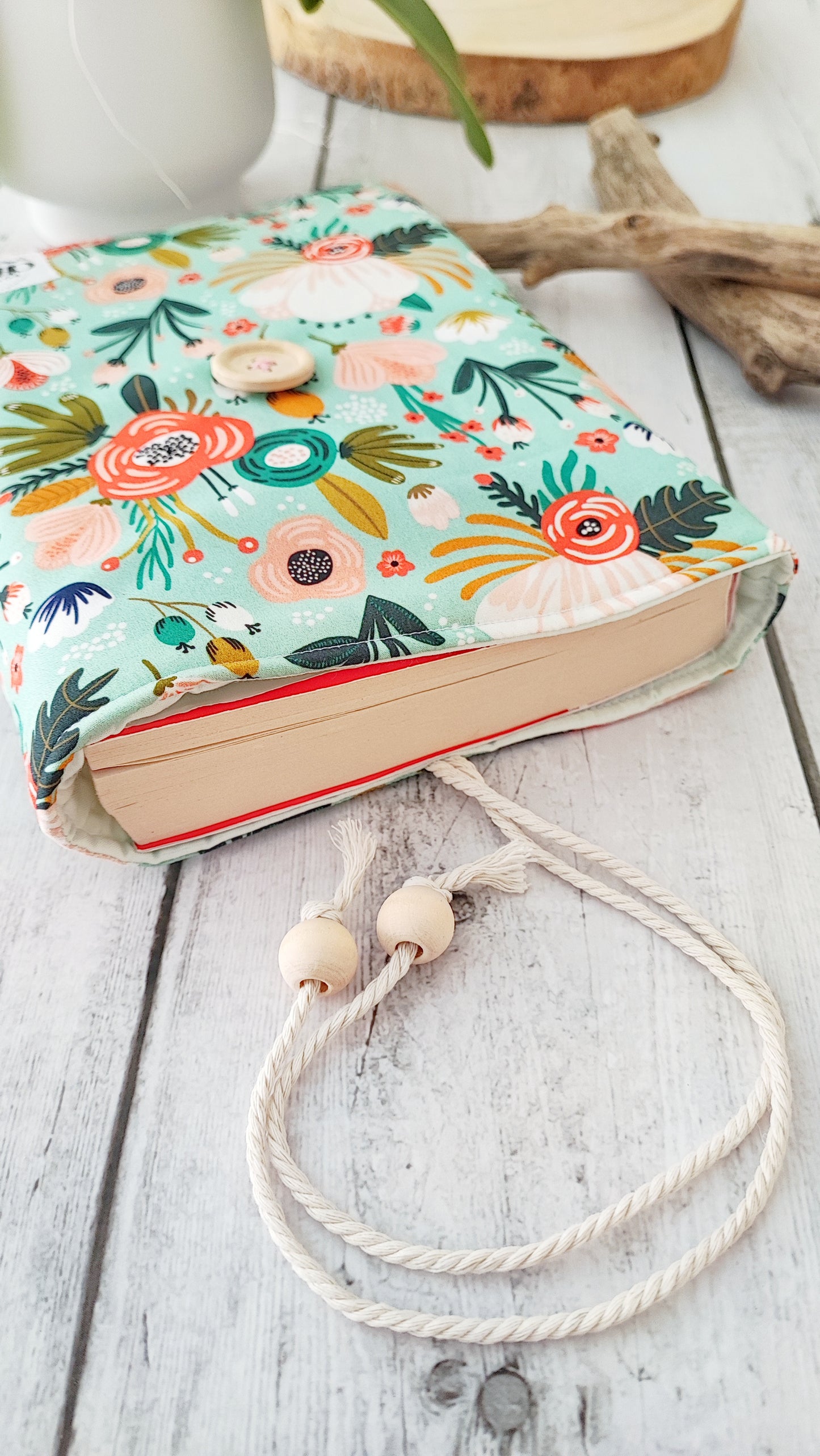 CUSTODIA LIBRO 20X25 cm | Fantasia floreale
