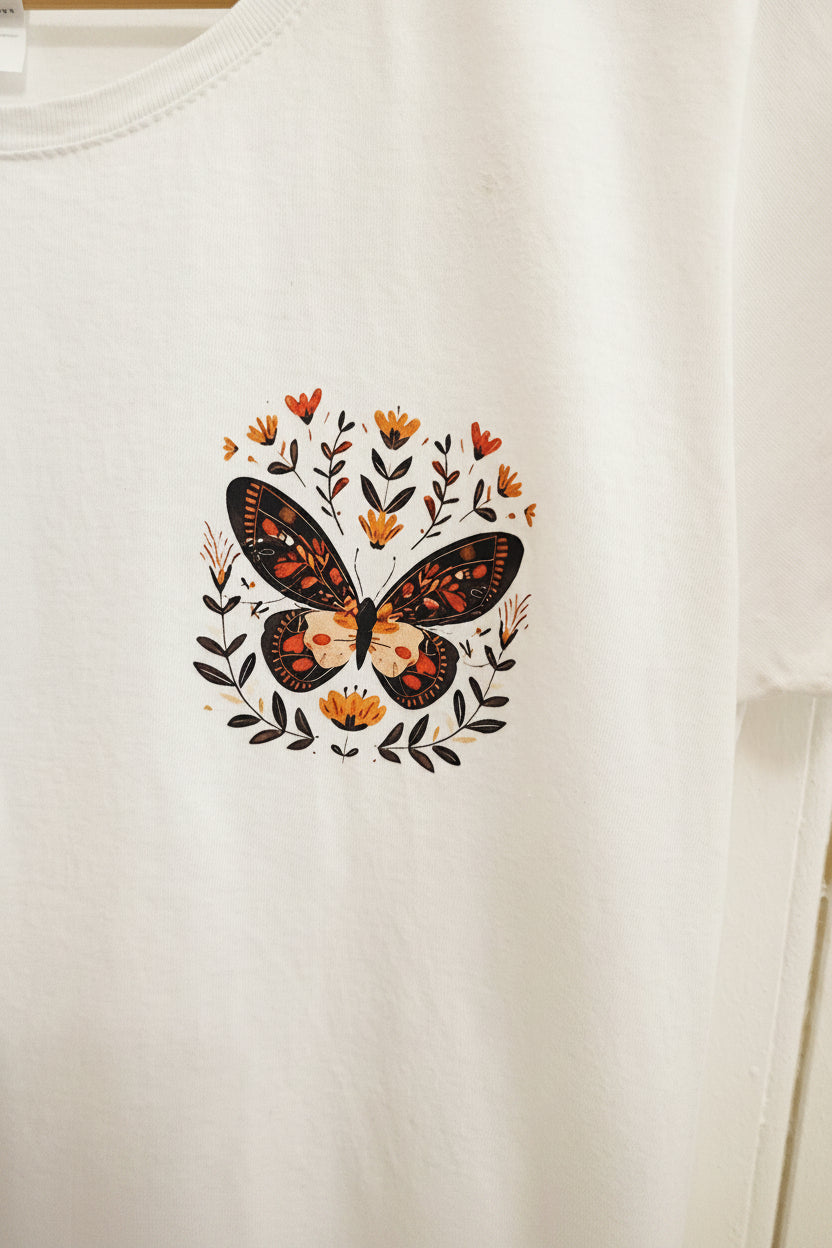 T-SHIRT DONNA | Farfalla floreale