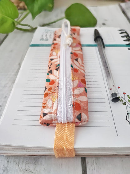 ASTUCCIO CON ELASTICO PER AGENDA | 6X17 cm, Fantasia  floreale botanico