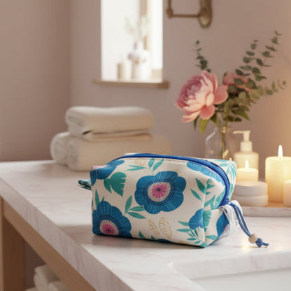 BEAUTY CASE | Fiori blu