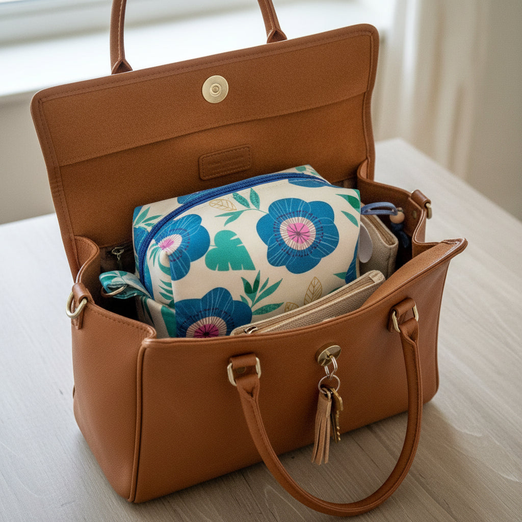 BEAUTY CASE | Fiori blu