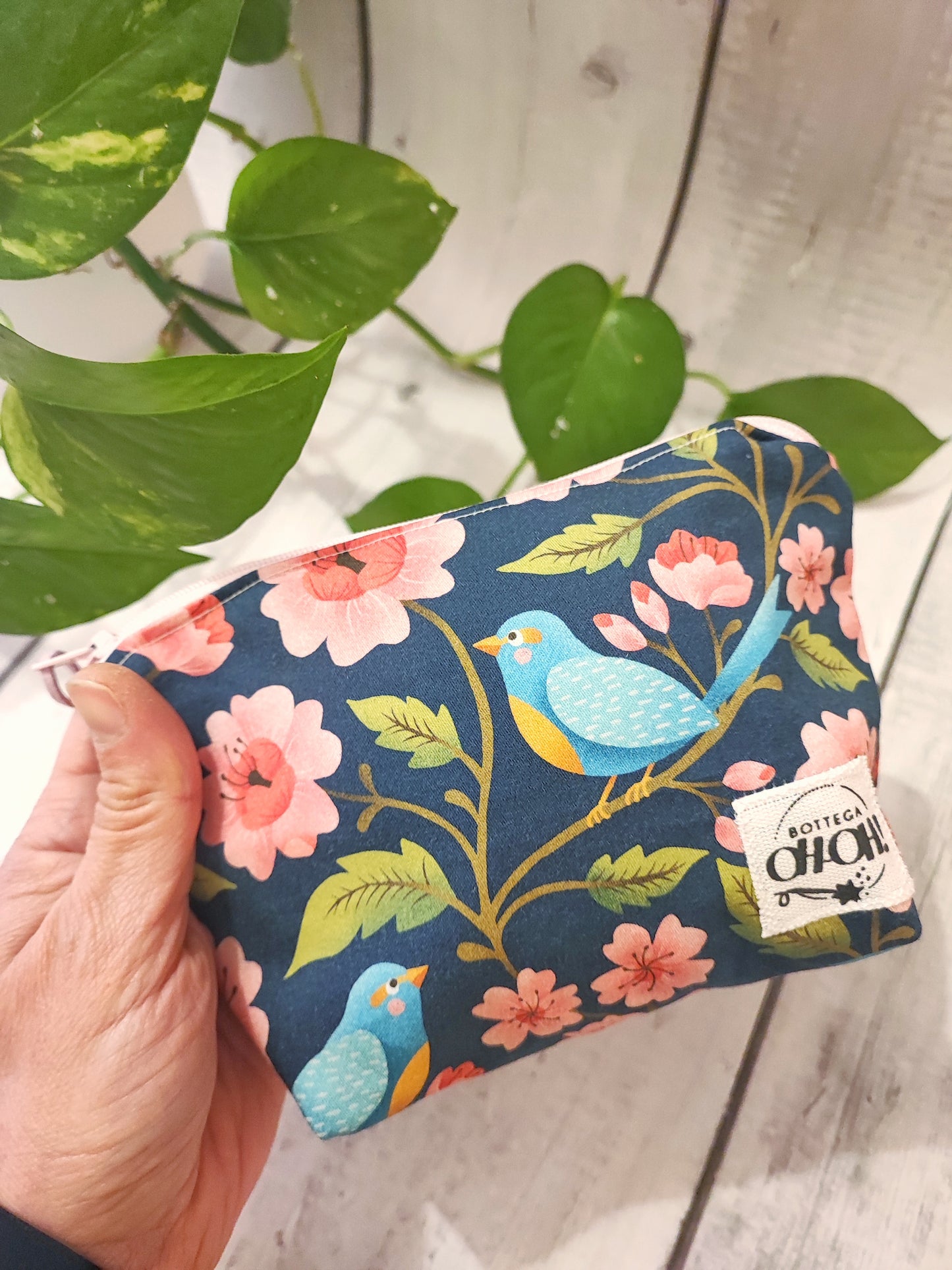 POCHETTE / BEAUTY CON FANTASIA FIORI E UCCELLINI