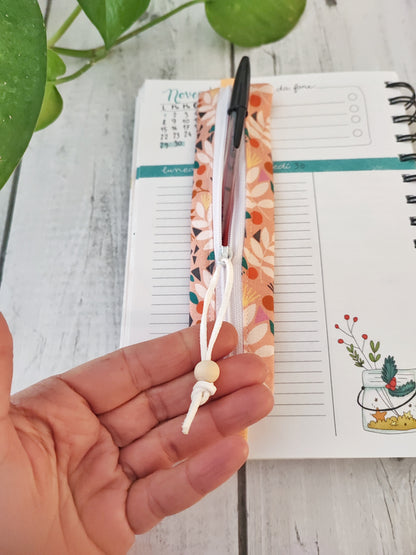 ASTUCCIO CON ELASTICO PER AGENDA | 6X17 cm, Fantasia  floreale botanico