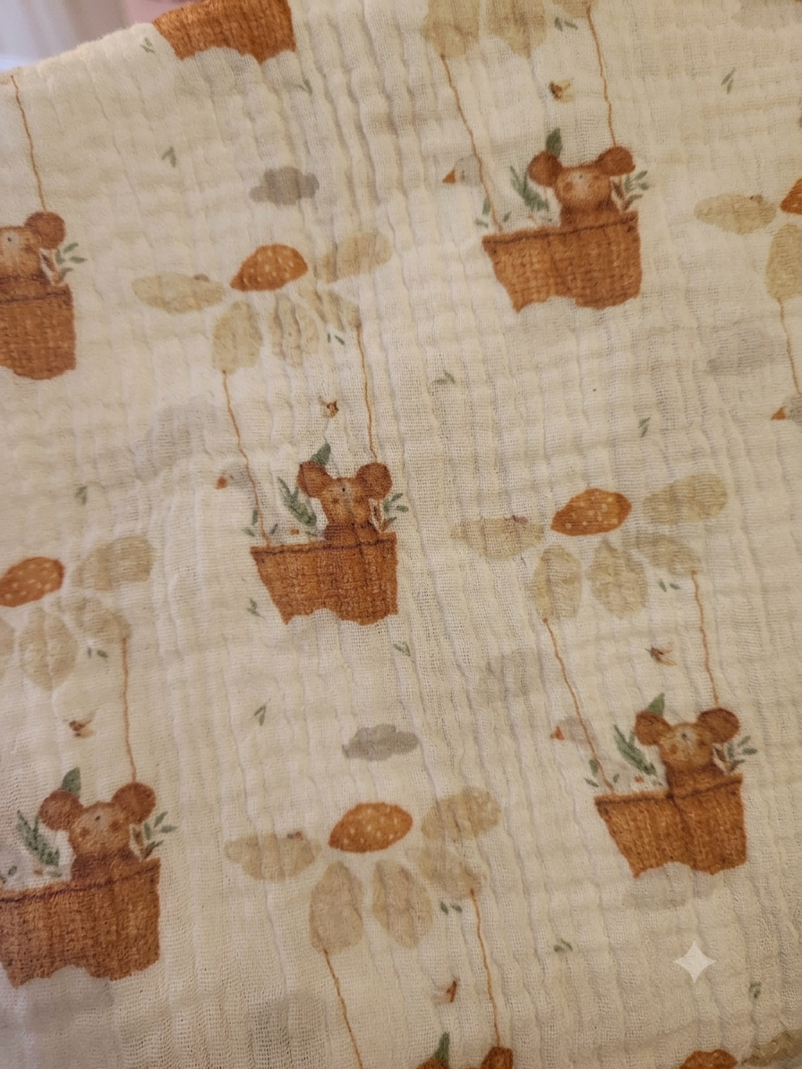 COPERTINA IN BAMBOO MUSSOLA | Ochette e topolini